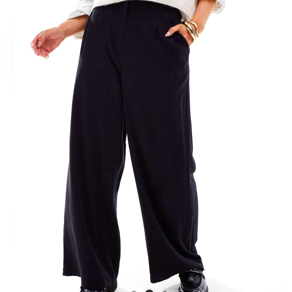 Petite Tailored High Waisted Wide Leg Pants